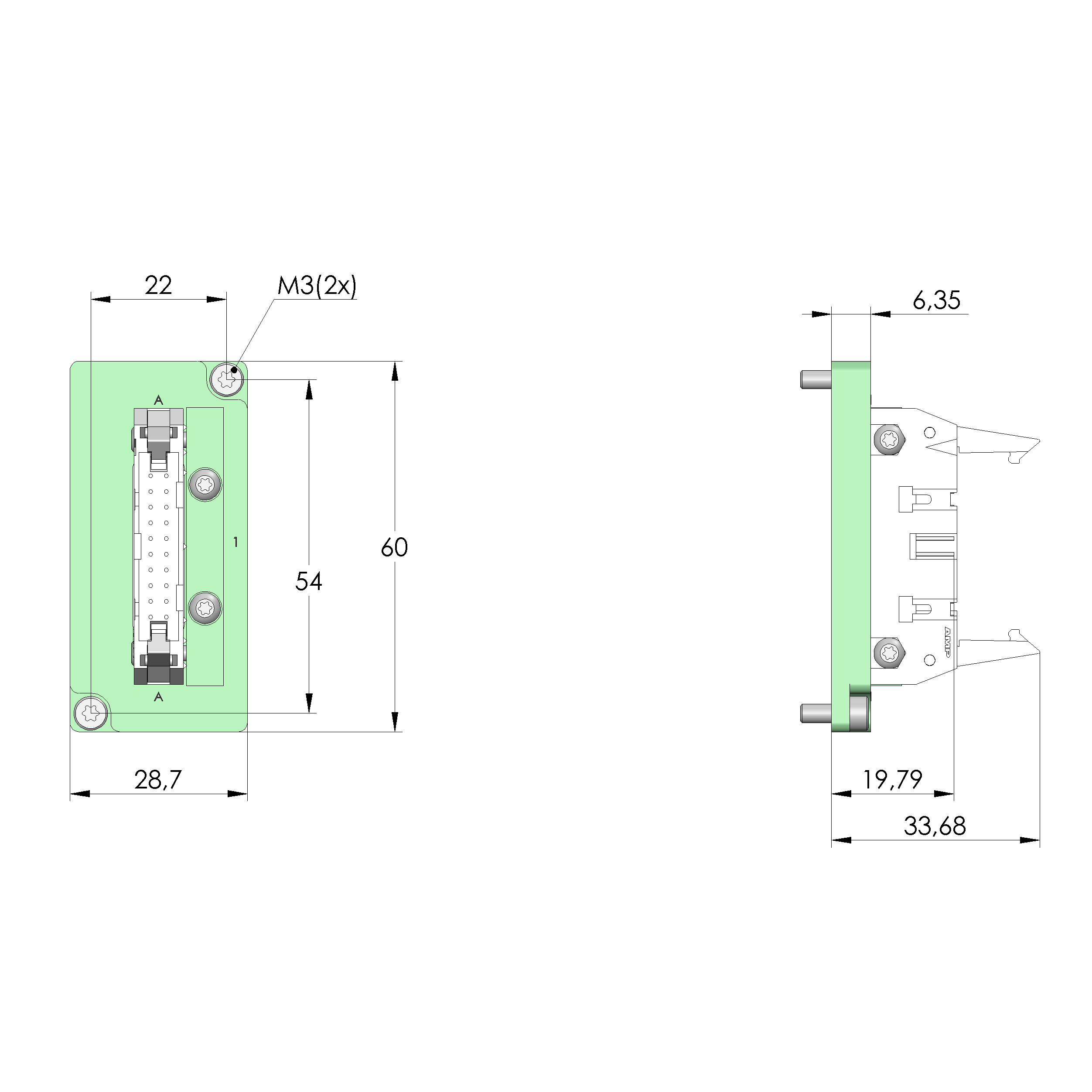 SB-P-SO-020-IDC Buchse