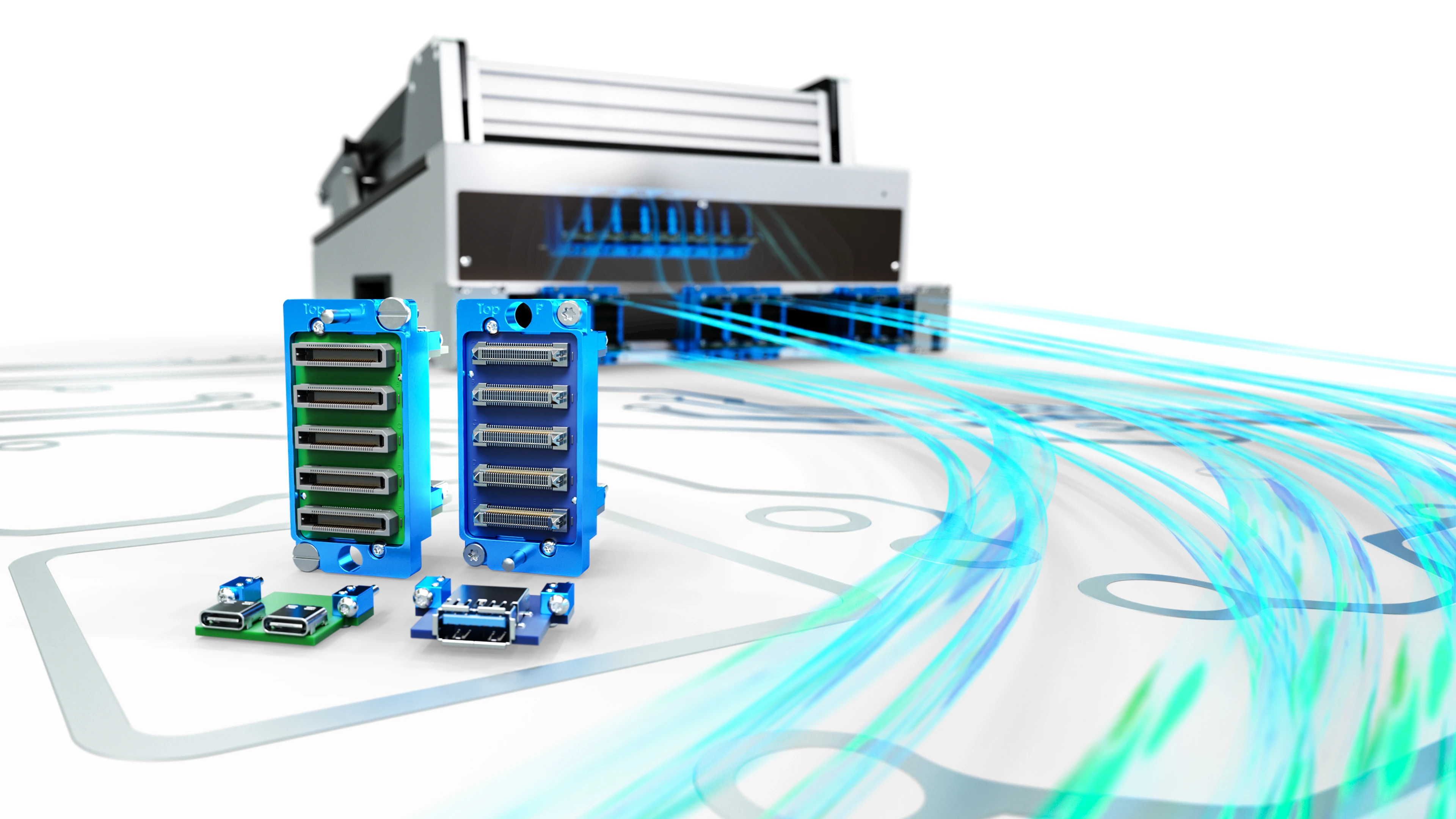 HSD interface blocks and HSD plug connectors