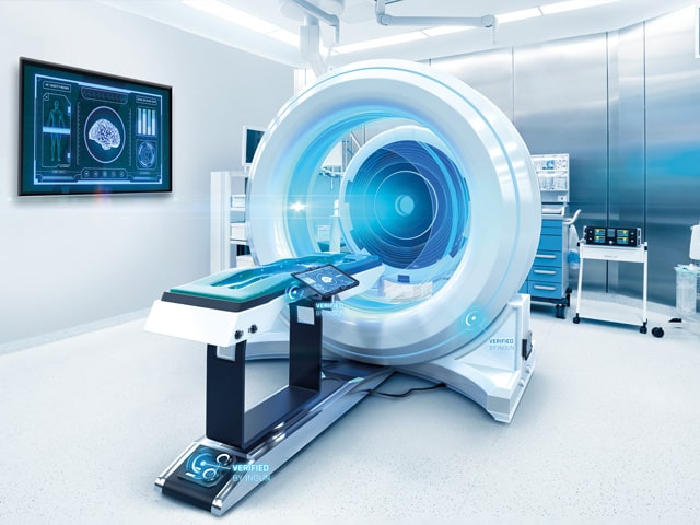 Behandlungszimmer mit einem CT mit verbauter INGUN Technologie