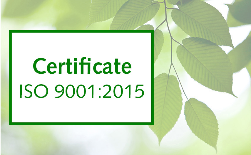 Certificate ISO 9001:2015 EN