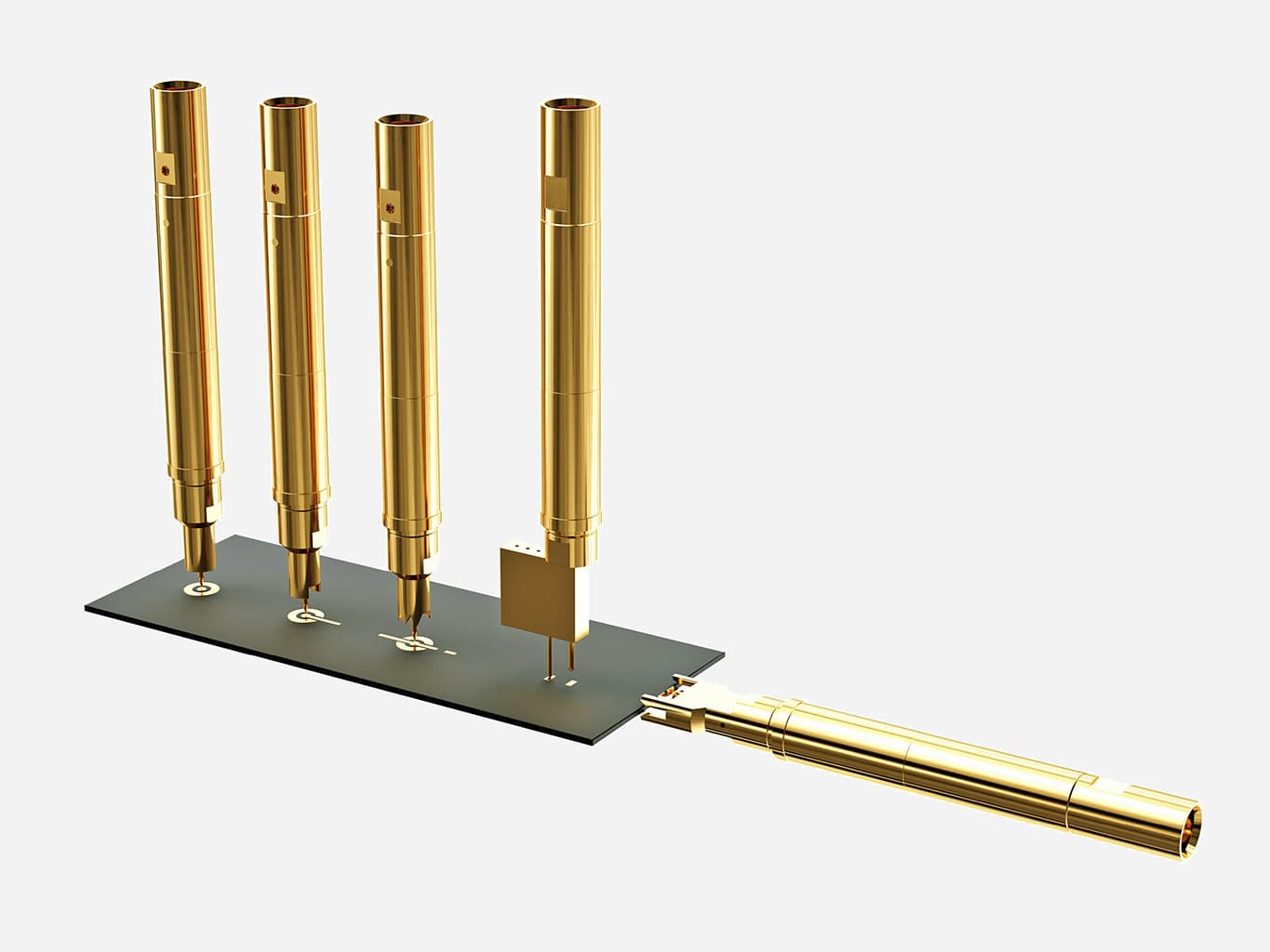 ise en contact d'un point de test PCB