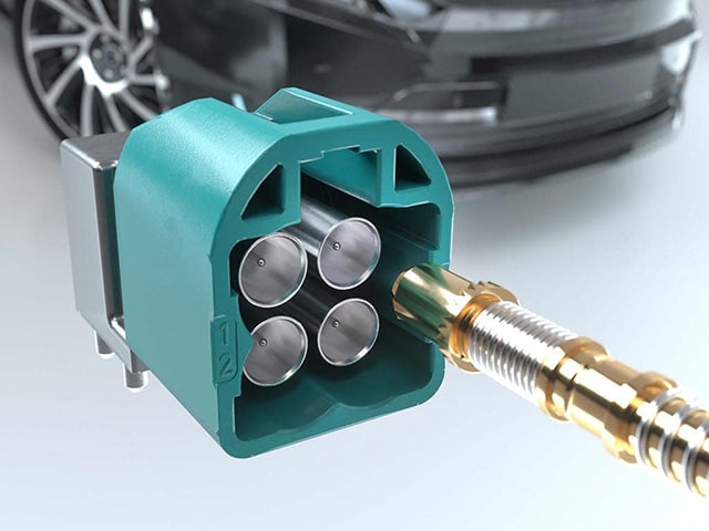 Application example of connector in an e-car. 
