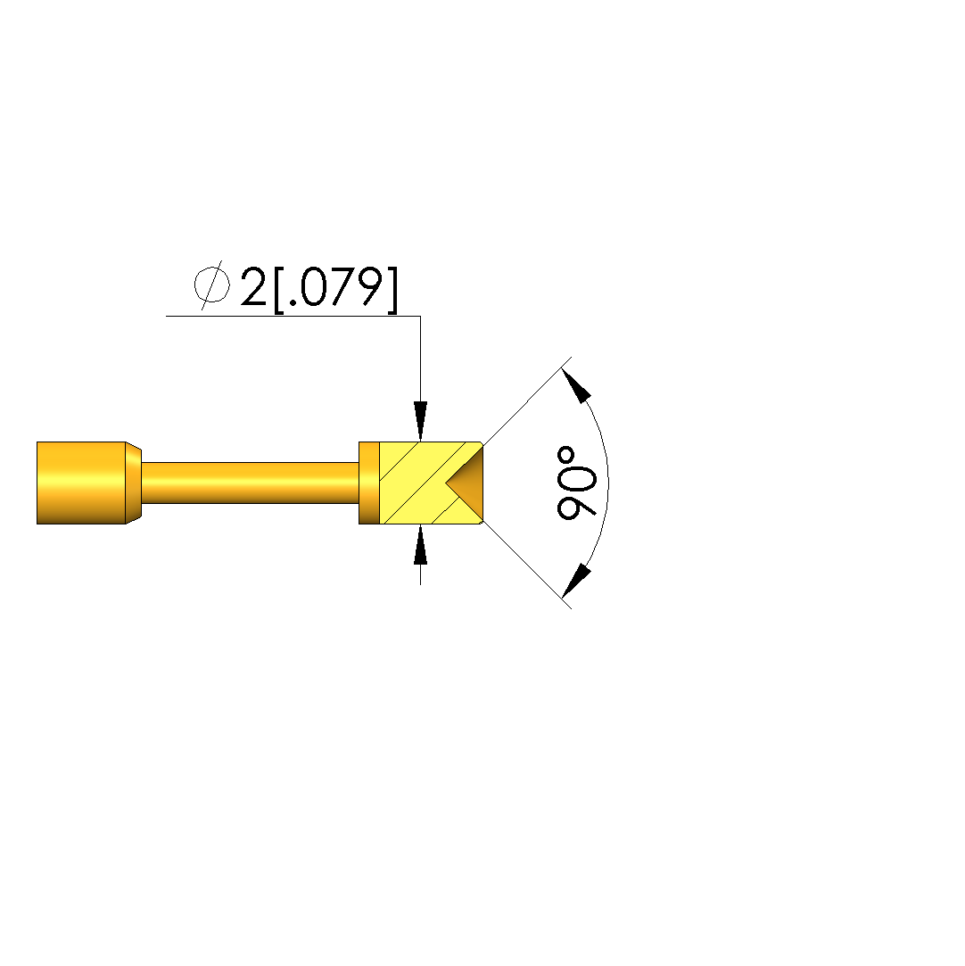 Spring-loaded test probe GKS-112 303 200 A 1506 Item | INGUN
