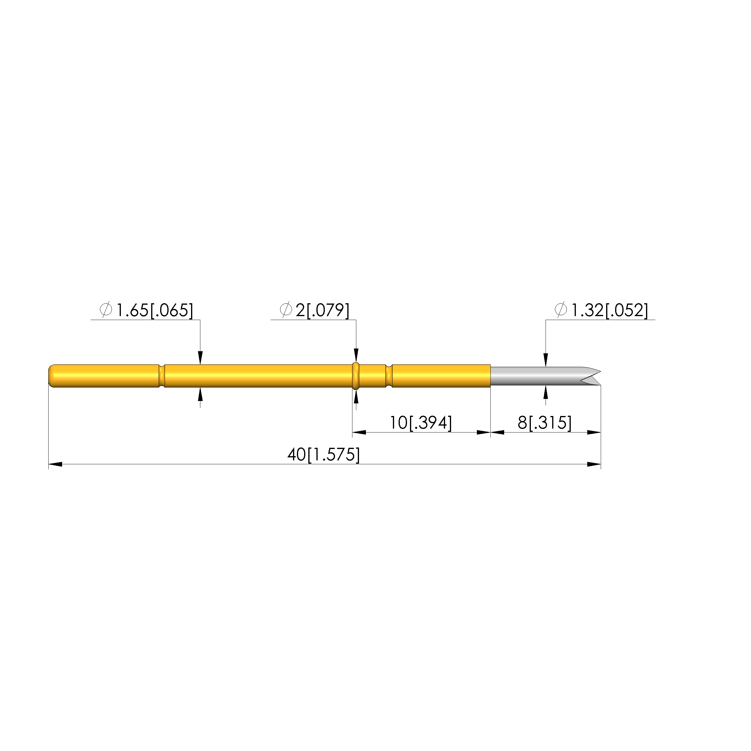 Spring-loaded test probe GKS-912 233 130 N 0610 Item | INGUN