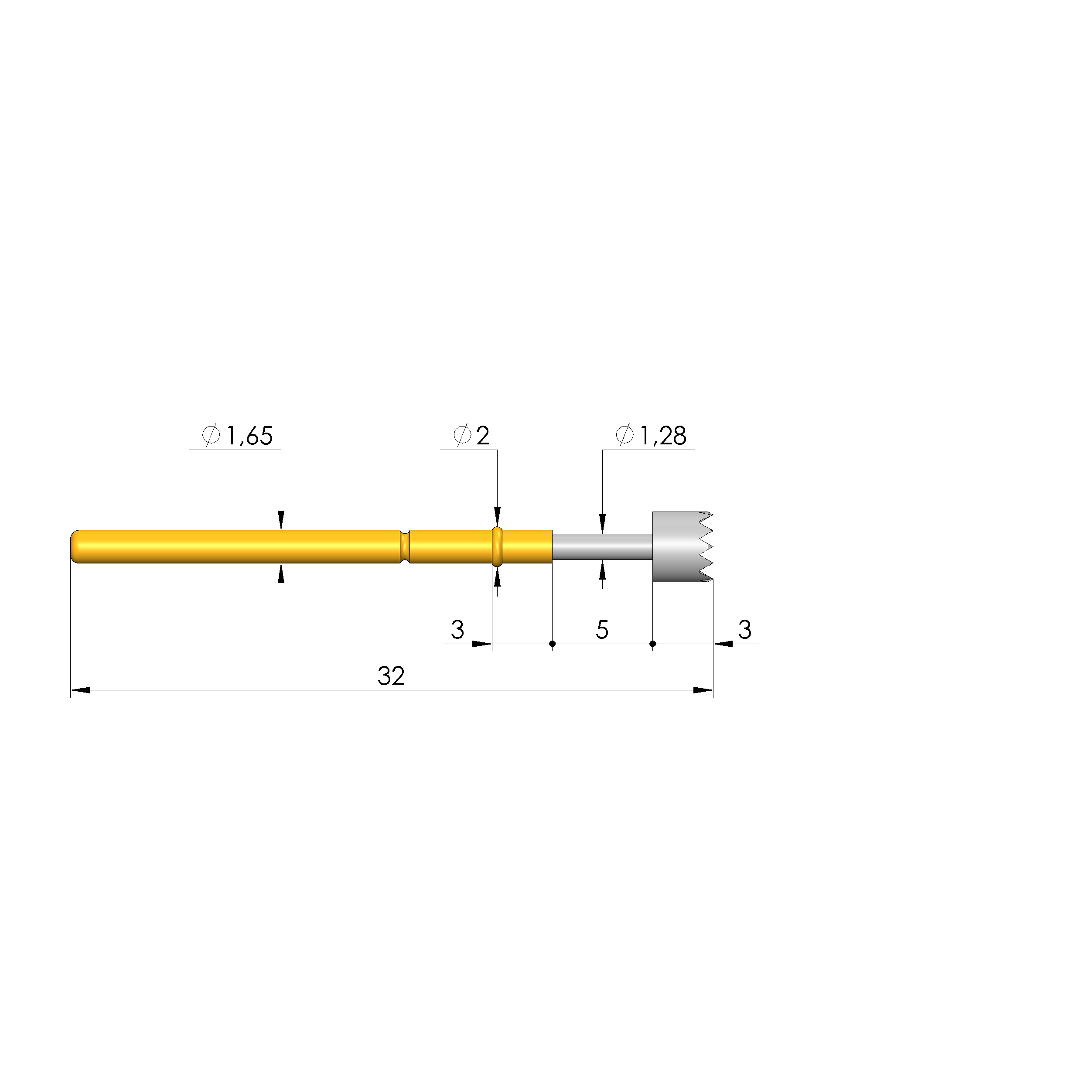 Spring Loaded Test Probe Gks 912 306 350 R 2203 Item Ingun