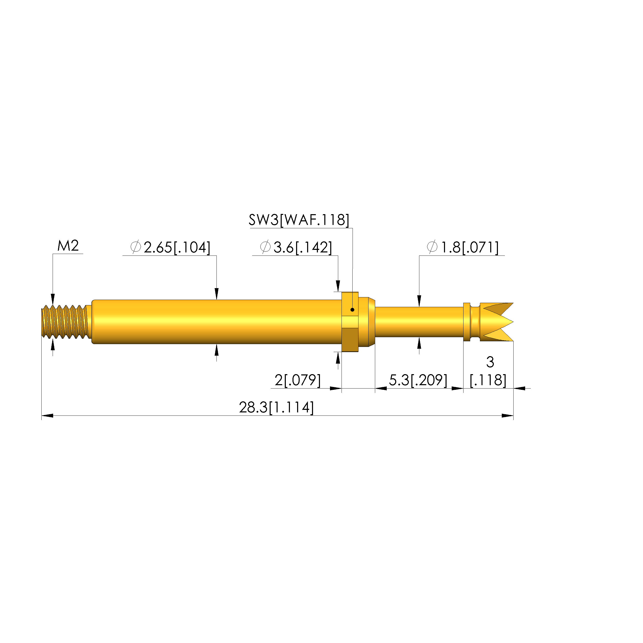 High-current probe HSS-120 314 230 A 3002 M Item | INGUN